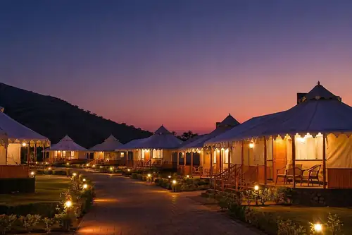 Kanak Infra Hospitality tent city — part of the company's integrated brand ecosystem